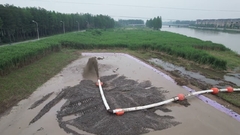 Endroits de décharge de sable et de boue ou de décharge pour le travail de dragues à aspiration à découpe