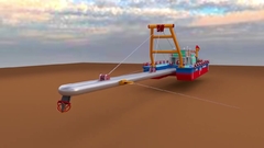 Vidéo de travail 3D pour la drague à jet de pompage de sable siphon Yongsheng